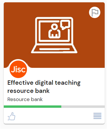Screenshot of the effective digital teaching resource bank card from the discovery tool