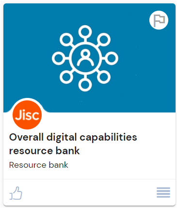 screenshot of the overall digital capabilities resource bank