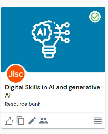 Digital skills in AI resource tile