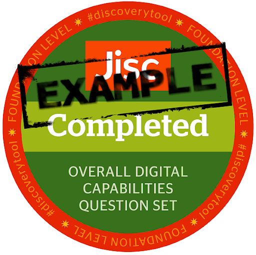 example of the digital badge that&#x27;s awarded when a question set has been completed