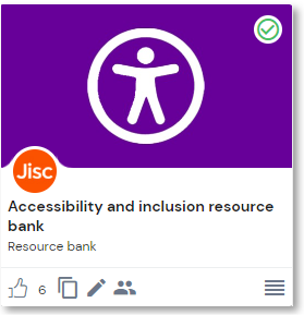 Accessibility and inclusion resource bank