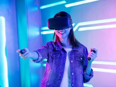 THEMATIC - female student VR neon