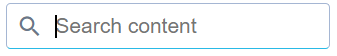 screenshot of the search content box located top left on the discovery tool dashboard
